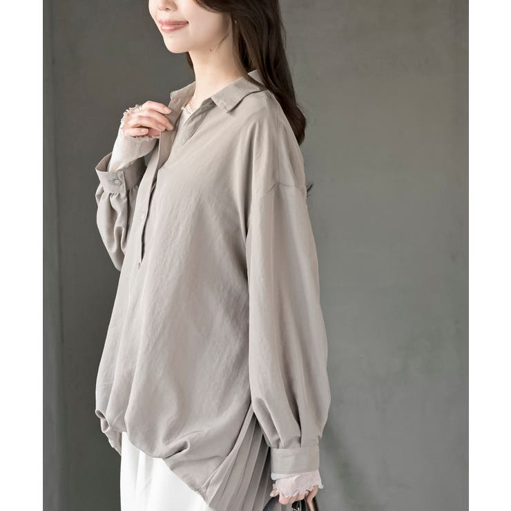 ＢＡＣＫプリーツ裾タックブラウス | rps | 詳細画像18 