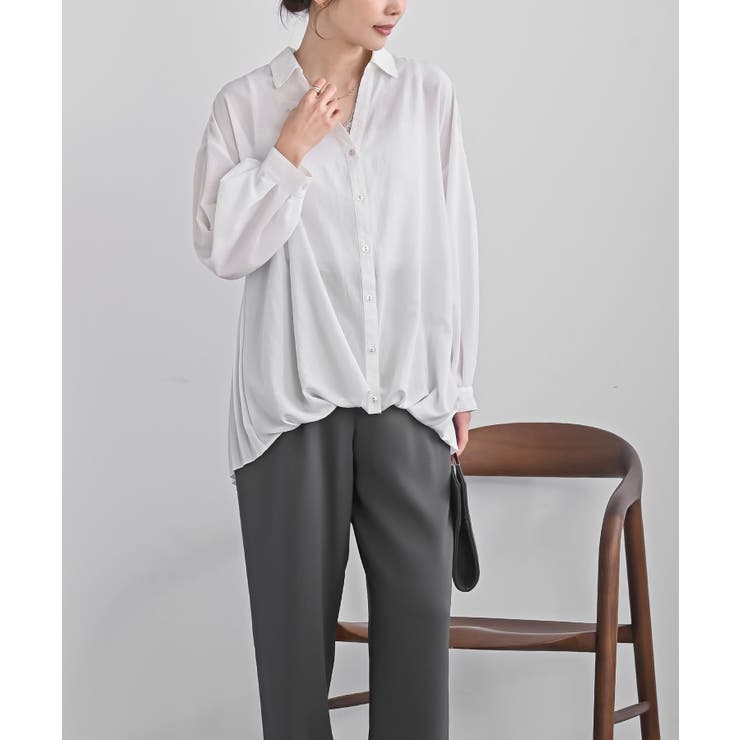 ＢＡＣＫプリーツ裾タックブラウス | rps | 詳細画像3 