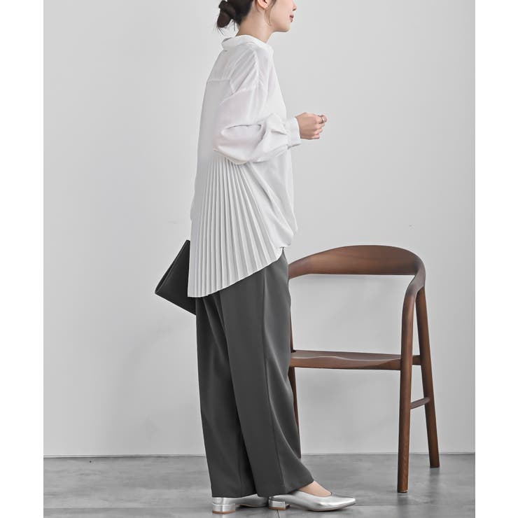 ＢＡＣＫプリーツ裾タックブラウス | rps | 詳細画像5 