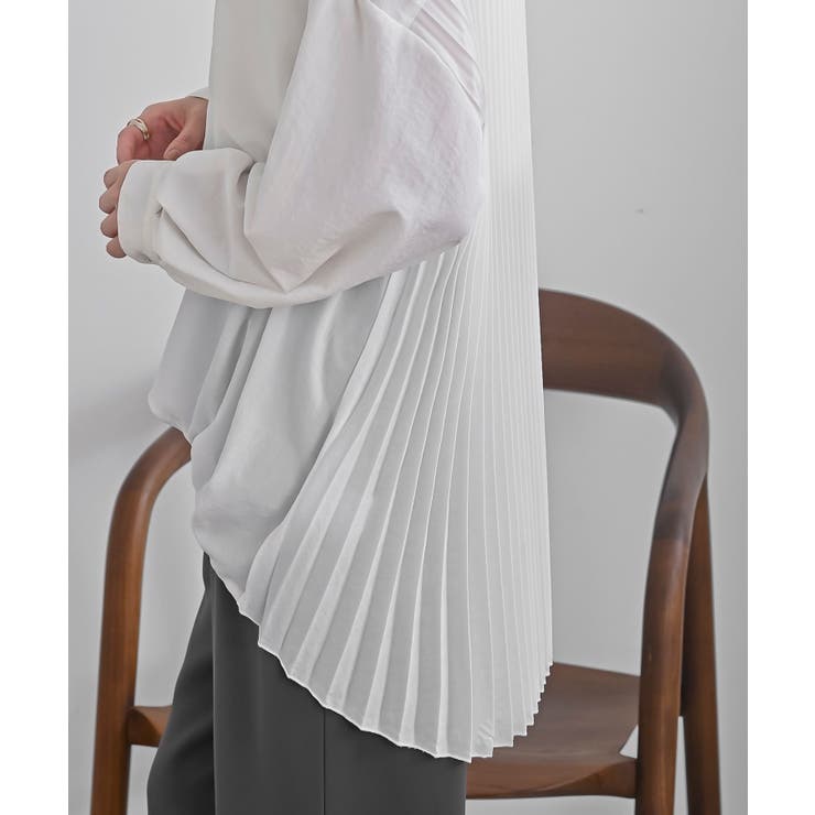 ＢＡＣＫプリーツ裾タックブラウス | rps | 詳細画像7 