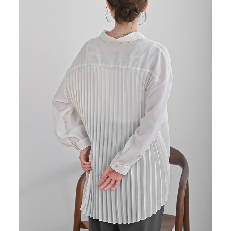 ＢＡＣＫプリーツ裾タックブラウス | rps | 詳細画像8 