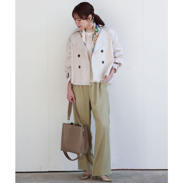 BACKプリーツショートトレンチコート[品番：RPSW0002295