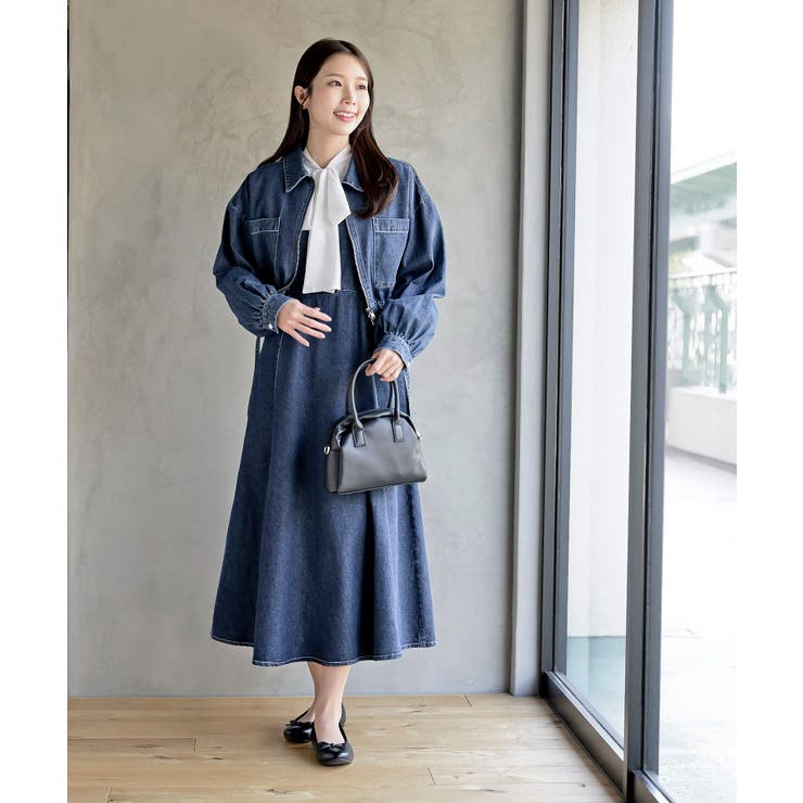 デニムブルゾン×キャミワンピースセットアップ | rps | 詳細画像10 