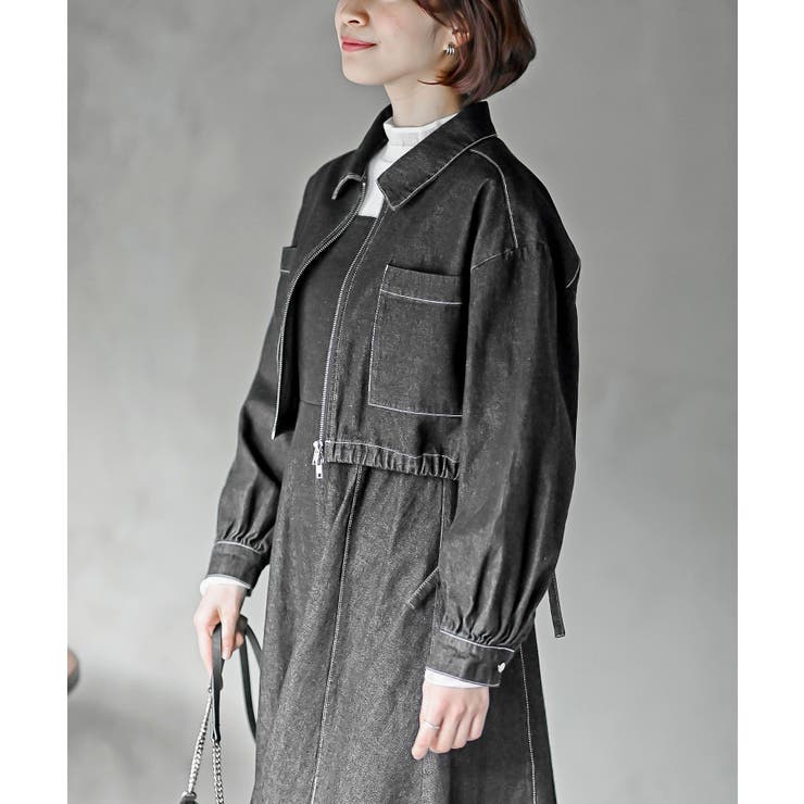 デニムブルゾン×キャミワンピースセットアップ | rps | 詳細画像22 