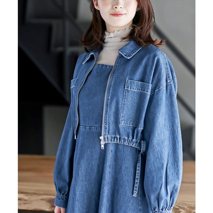 デニムブルゾン×キャミワンピースセットアップ | rps | 詳細画像36 