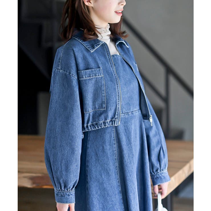 デニムブルゾン×キャミワンピースセットアップ | rps | 詳細画像39 