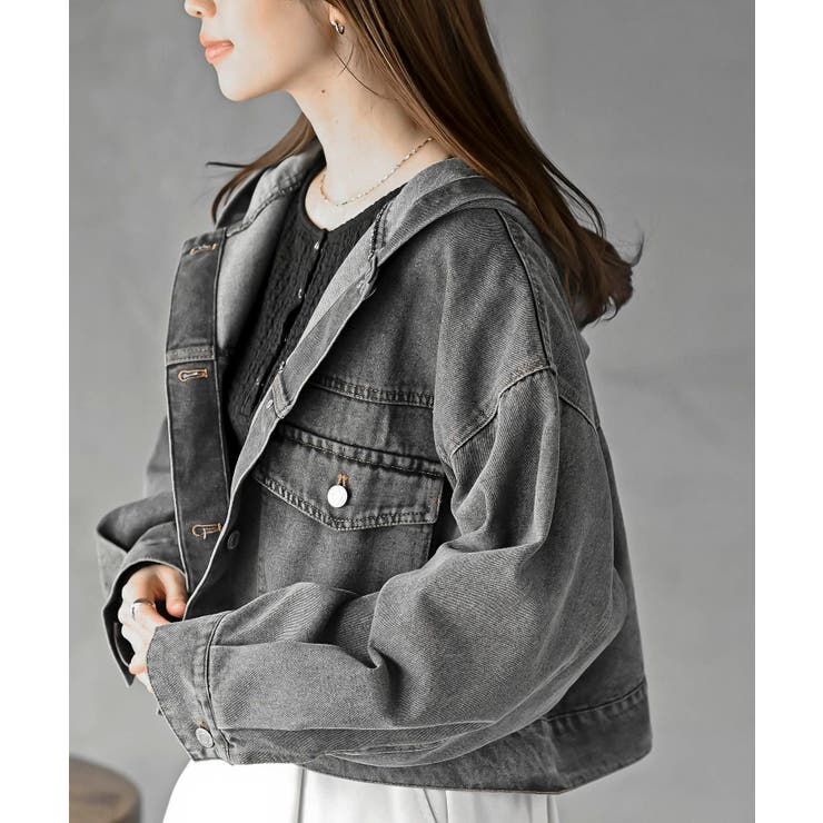 ショート丈フードＧジャン | rps | 詳細画像1 