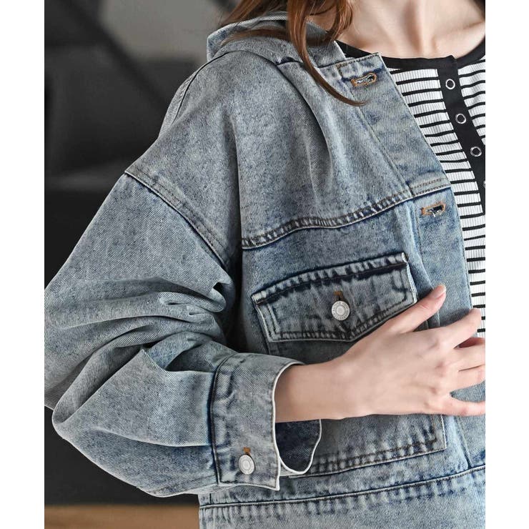 ショート丈フードＧジャン | rps | 詳細画像17 