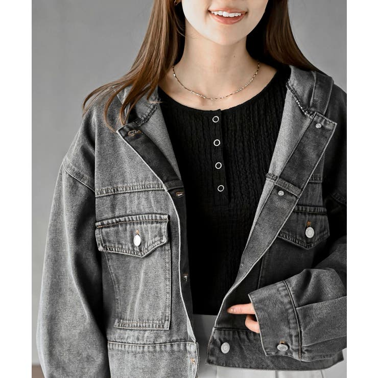 ショート丈フードＧジャン | rps | 詳細画像6 