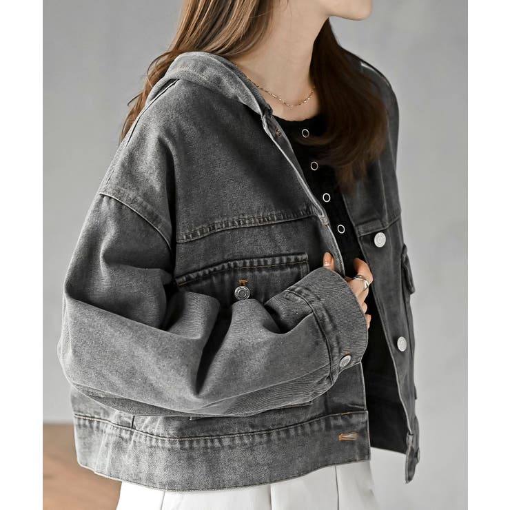 ショート丈フードＧジャン | rps | 詳細画像7 