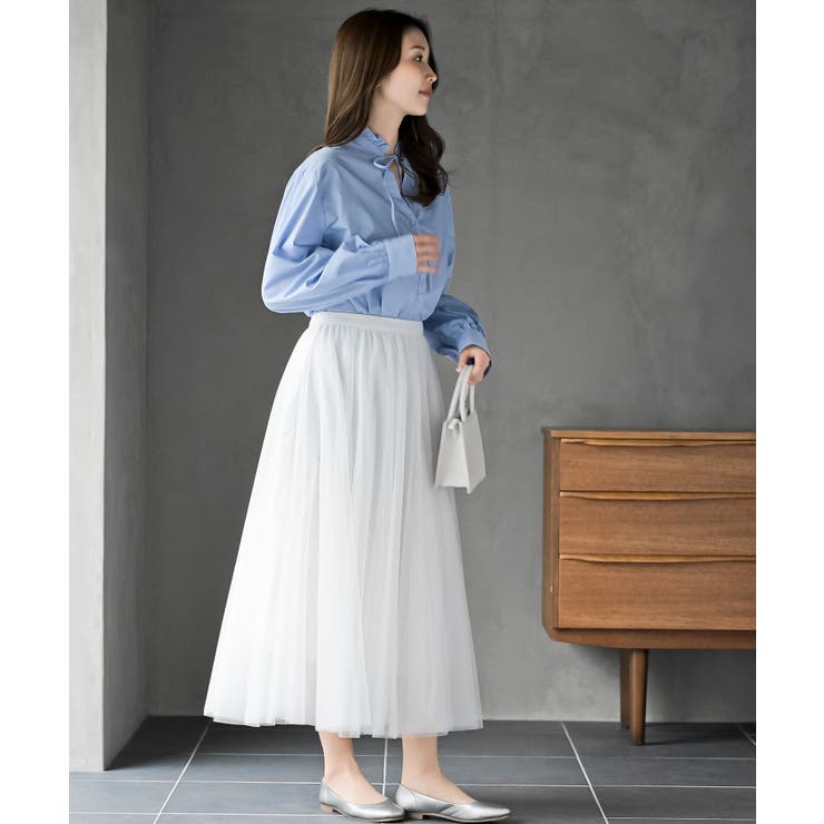 衿フリルボータイシャツ | rps | 詳細画像18 