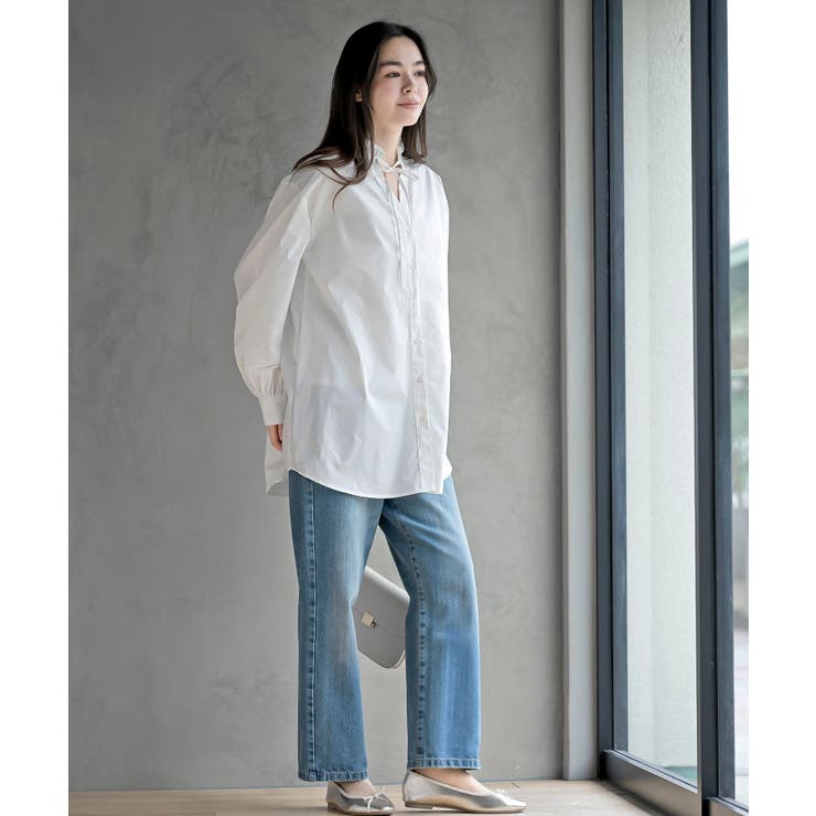 衿フリルボータイシャツ | rps | 詳細画像2 