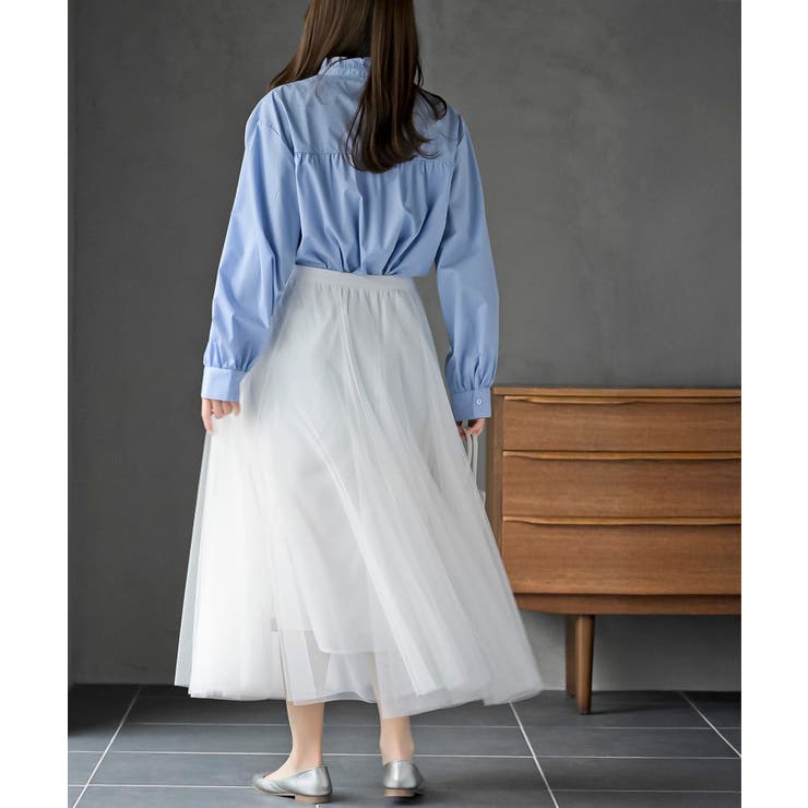 衿フリルボータイシャツ | rps | 詳細画像20 