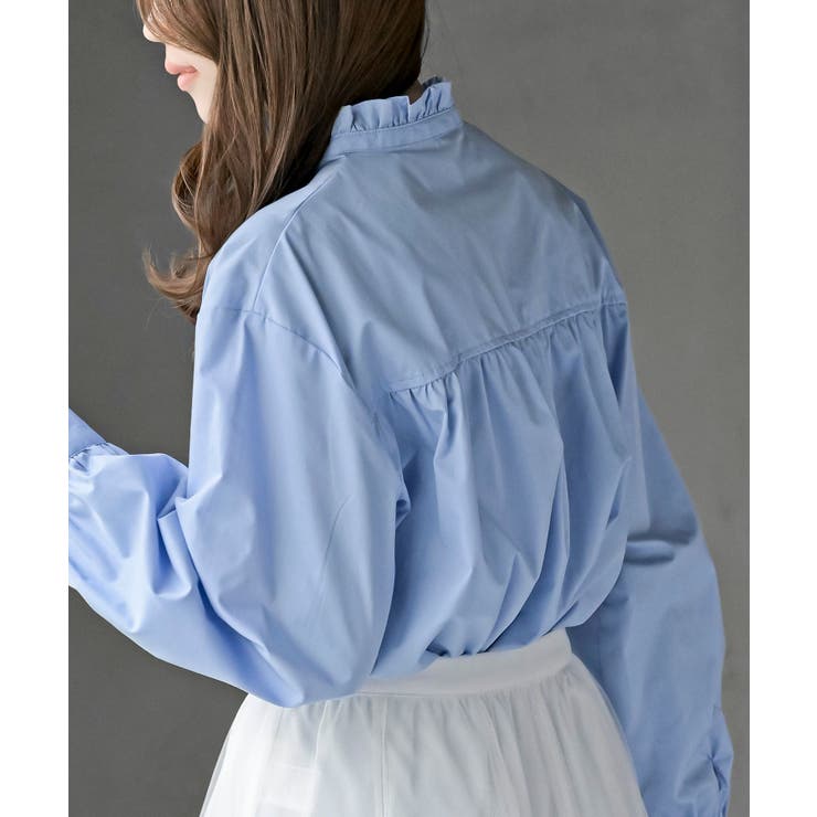 衿フリルボータイシャツ | rps | 詳細画像25 