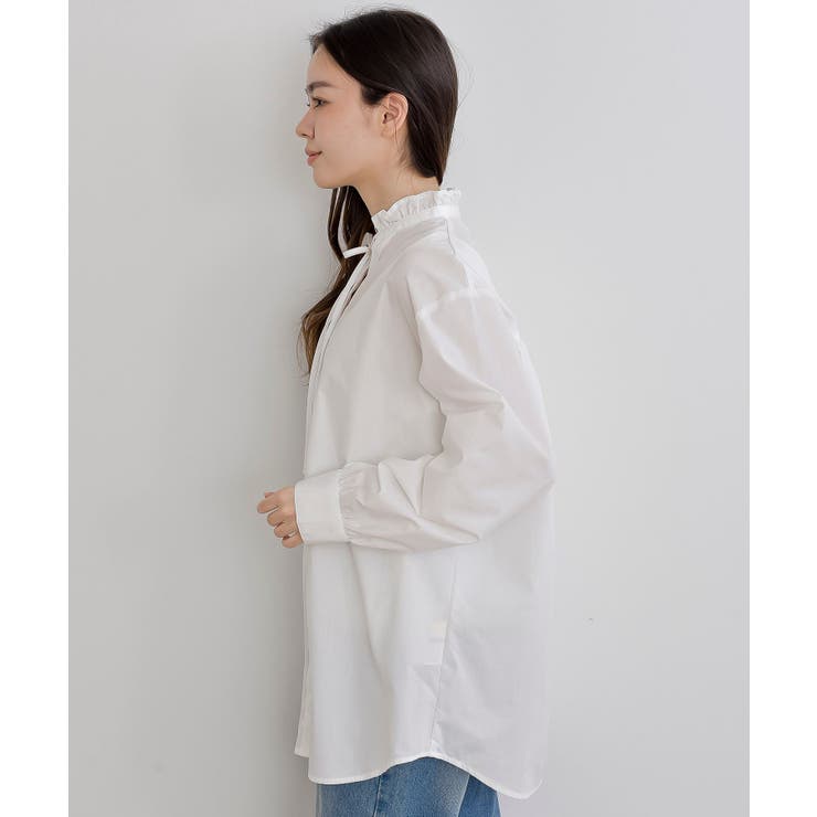 衿フリルボータイシャツ | rps | 詳細画像26 