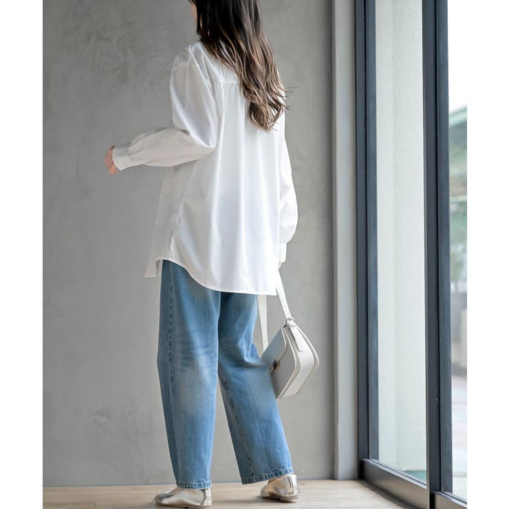 衿フリルボータイシャツ | rps | 詳細画像4 