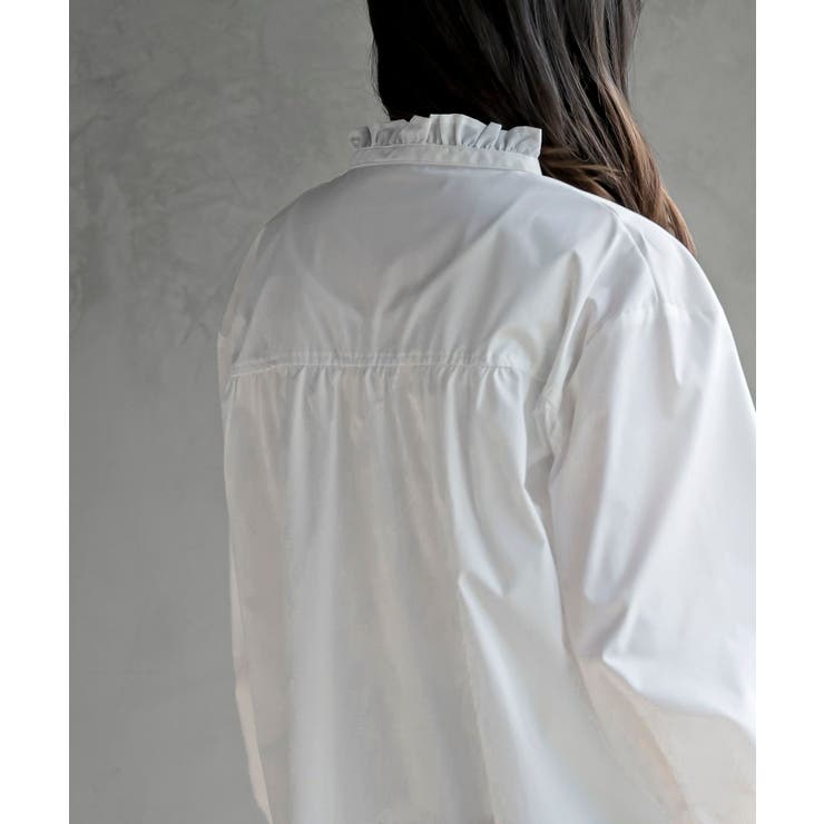 衿フリルボータイシャツ | rps | 詳細画像8 