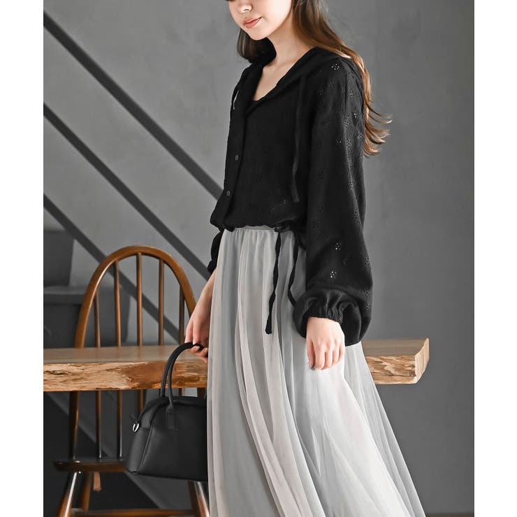 レース透かし編みパーカー | rps | 詳細画像11 