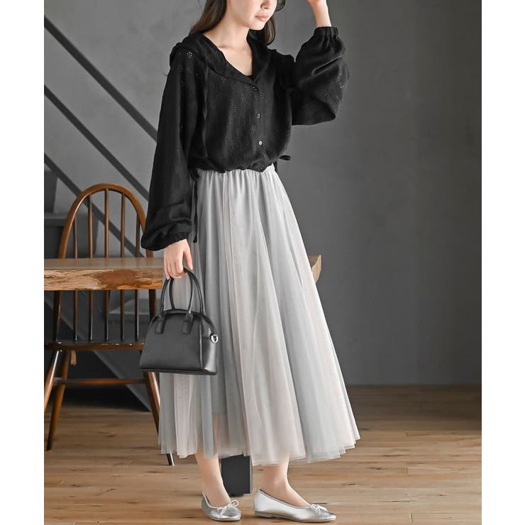 レース透かし編みパーカー | rps | 詳細画像13 