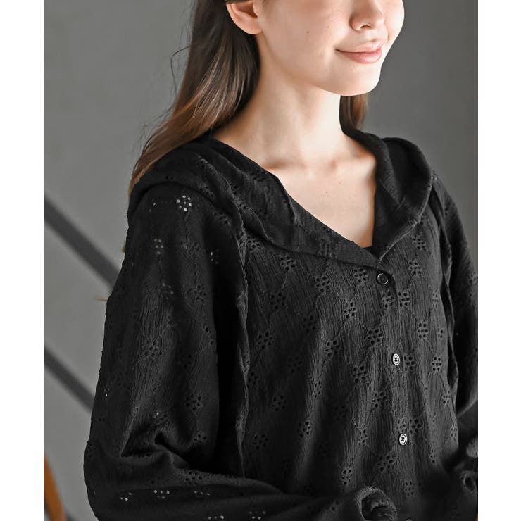 レース透かし編みパーカー | rps | 詳細画像15 