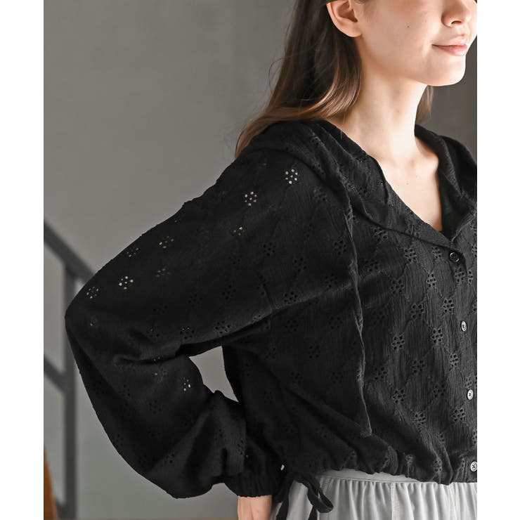 レース透かし編みパーカー | rps | 詳細画像17 