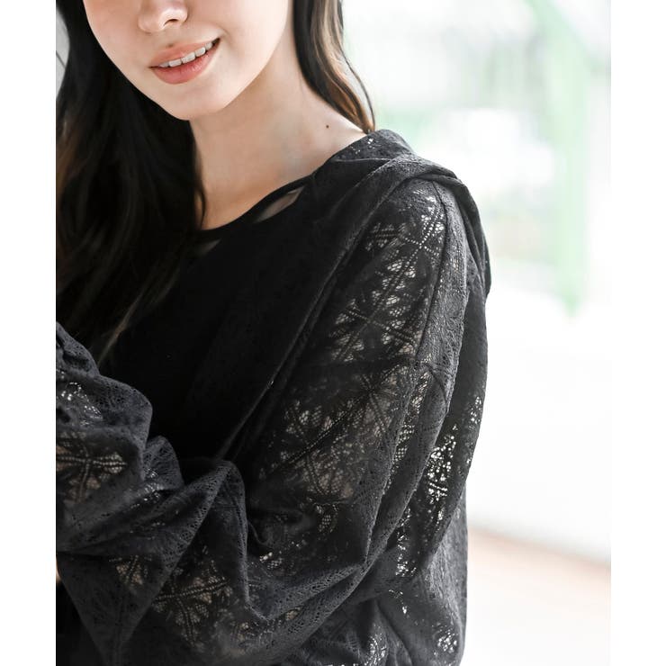 レース透かし編みパーカー | rps | 詳細画像22 