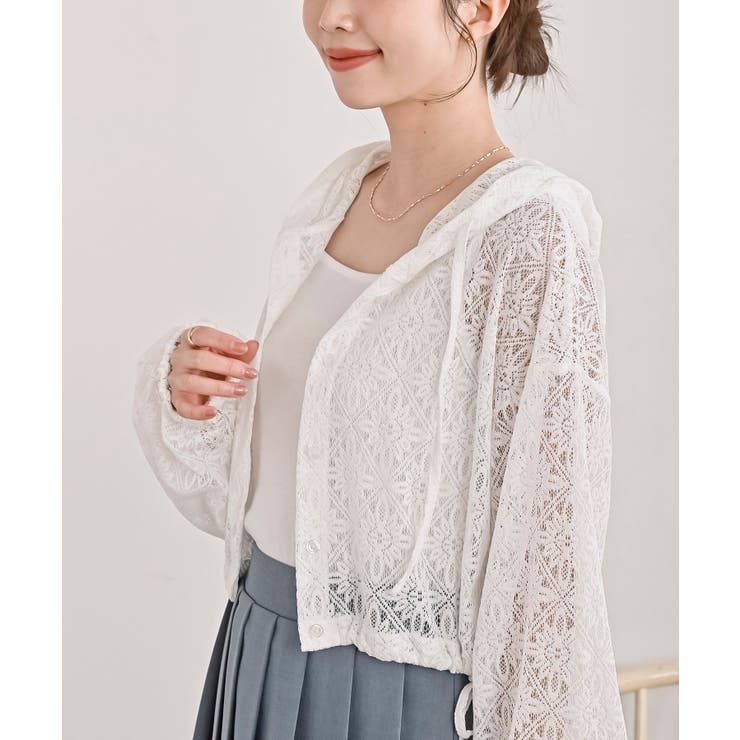 レース透かし編みパーカー | rps | 詳細画像31 