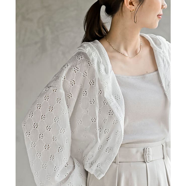 レース透かし編みパーカー | rps | 詳細画像6 