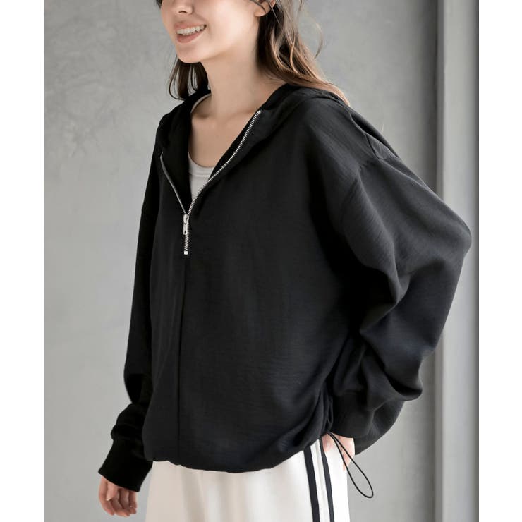 ブラック | ハーフジップフードプルオーバー | rps