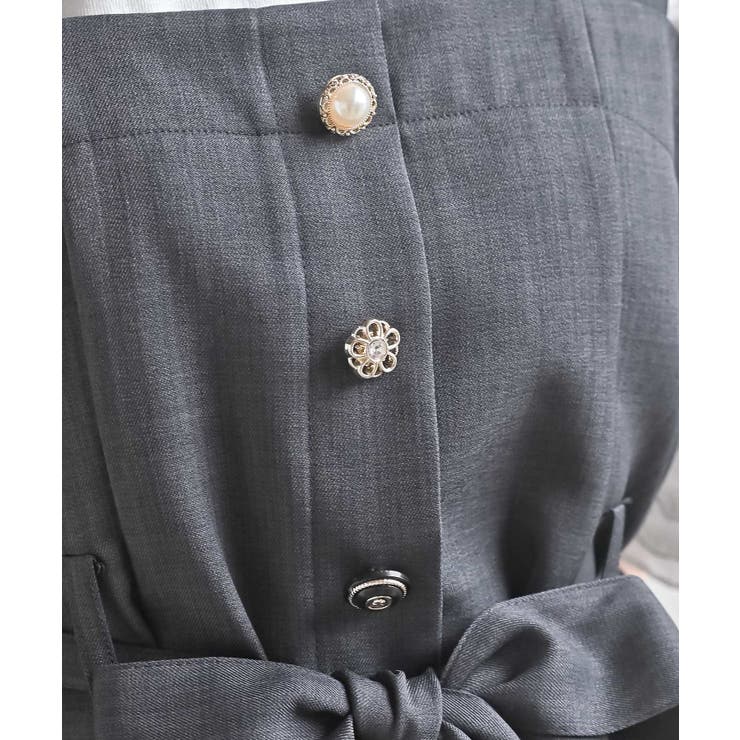 多釦ビスチェ×ワイドパンツセットアップ | rps | 詳細画像10 