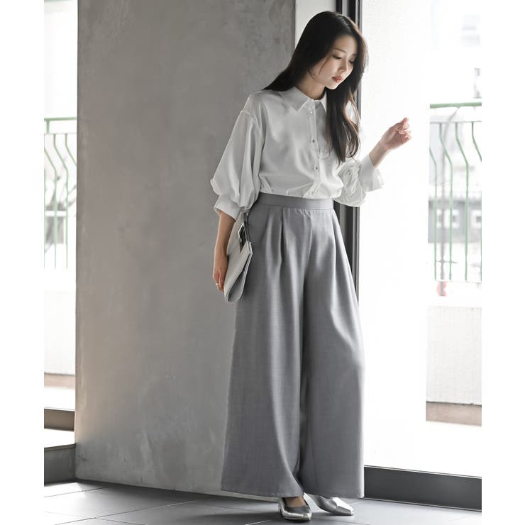 リエス　オシャレセットアップ♪ r・p・s セットアップ 多釦ビスチェ×ワイドパンツセットアップ