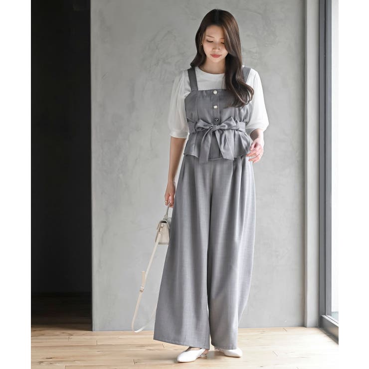 多釦ビスチェ×ワイドパンツセットアップ | rps | 詳細画像14 