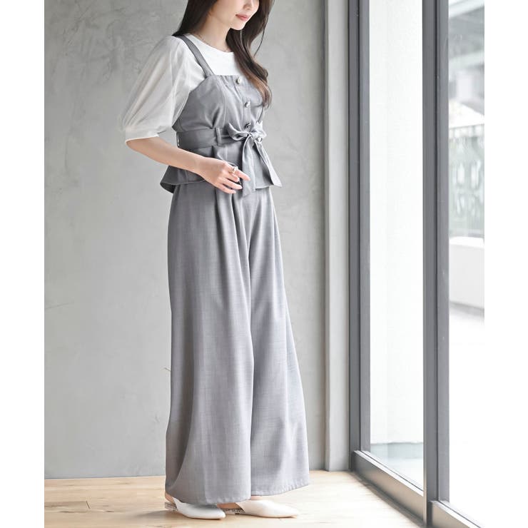 多釦ビスチェ×ワイドパンツセットアップ | rps | 詳細画像16 