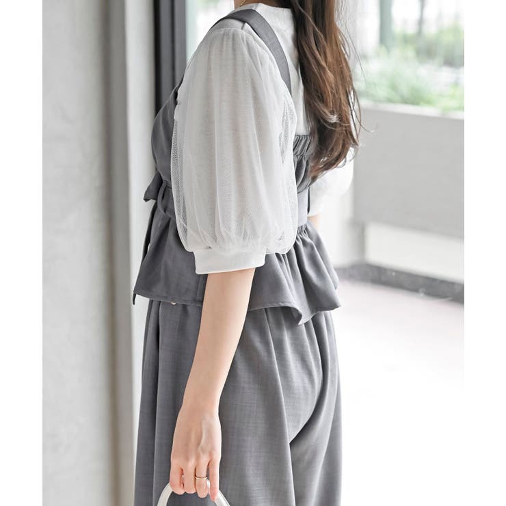 多釦ビスチェ×ワイドパンツセットアップ | rps | 詳細画像20 