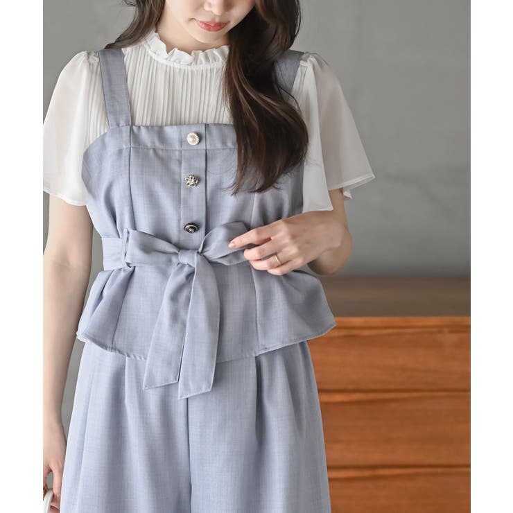 多釦ビスチェ×ワイドパンツセットアップ | rps | 詳細画像28 