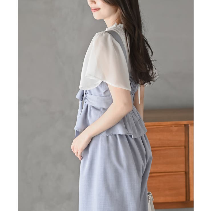 多釦ビスチェ×ワイドパンツセットアップ | rps | 詳細画像31 