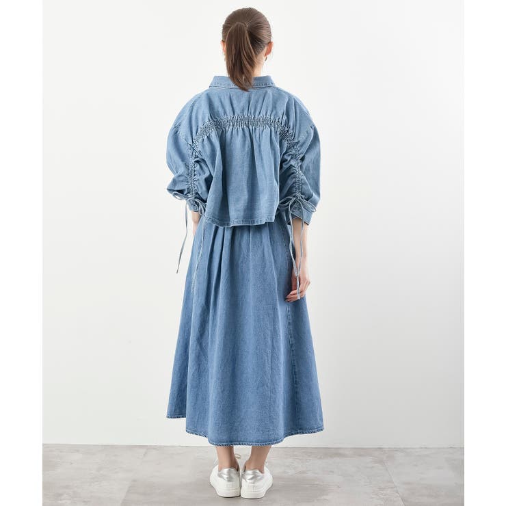 ドロスト８分袖シャツ×キャミワンピースデニムセットアップ | rps | 詳細画像28 