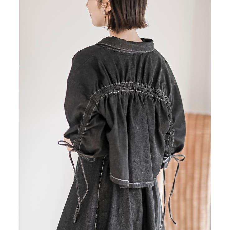 ドロスト８分袖シャツ×キャミワンピースデニムセットアップ | rps | 詳細画像8 