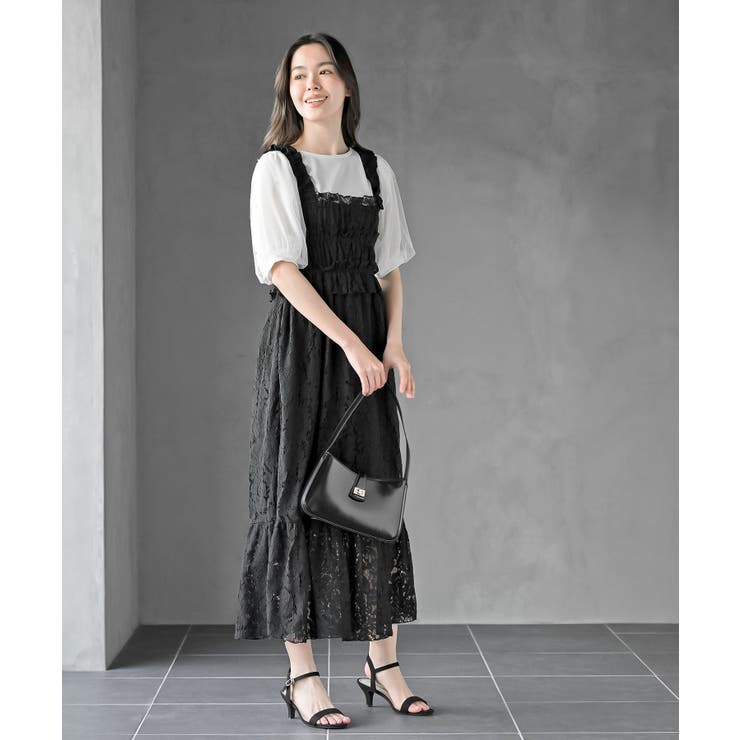 レースシャーリングキャミワンピース | rps | 詳細画像11 