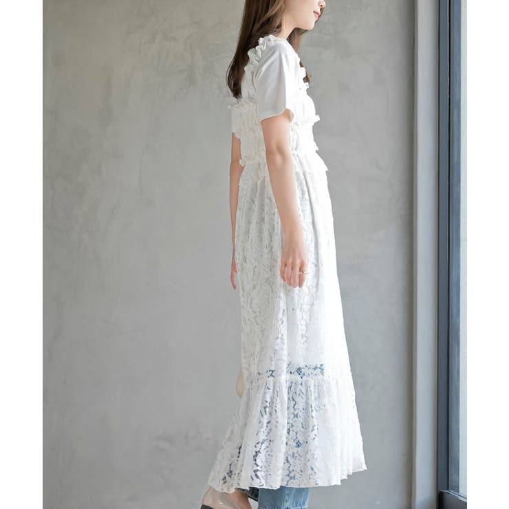 レースシャーリングキャミワンピース | rps | 詳細画像3 