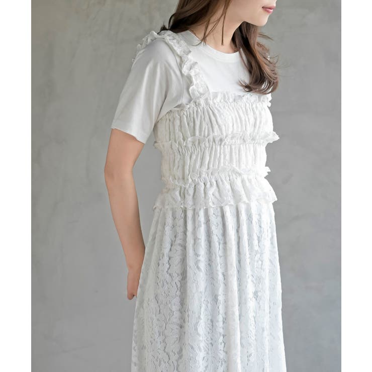 レースシャーリングキャミワンピース | rps | 詳細画像7 