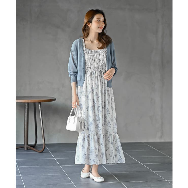 リボン付きシャーリングキャミワンピース | rps | 詳細画像10 