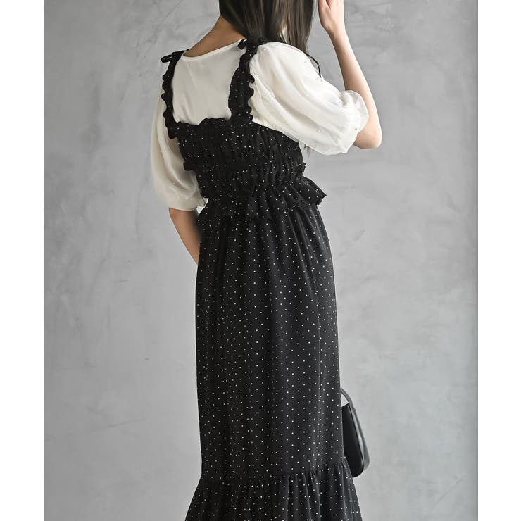 リボン付きシャーリングキャミワンピース | rps | 詳細画像13 