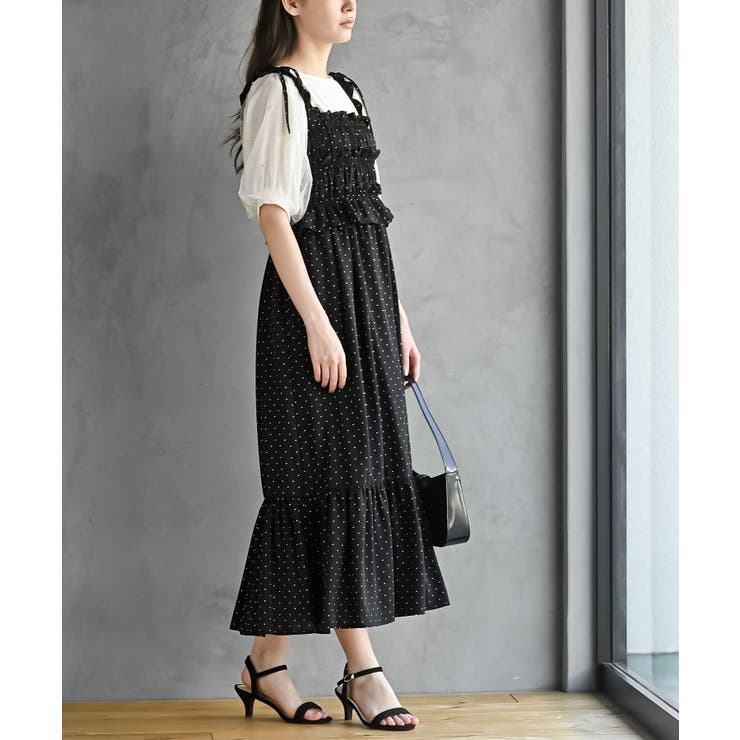 リボン付きシャーリングキャミワンピース | rps | 詳細画像14 