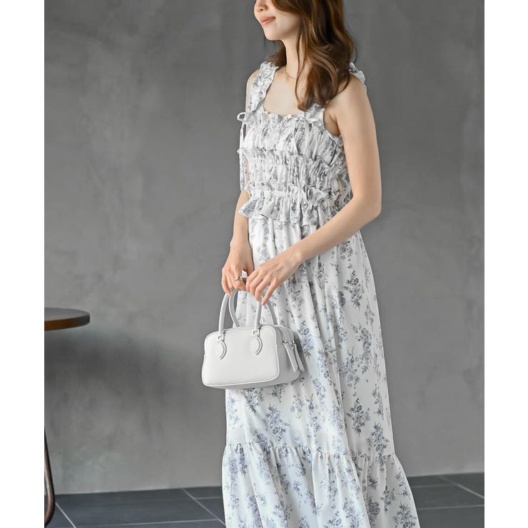 リボン付きシャーリングキャミワンピース | rps | 詳細画像3 