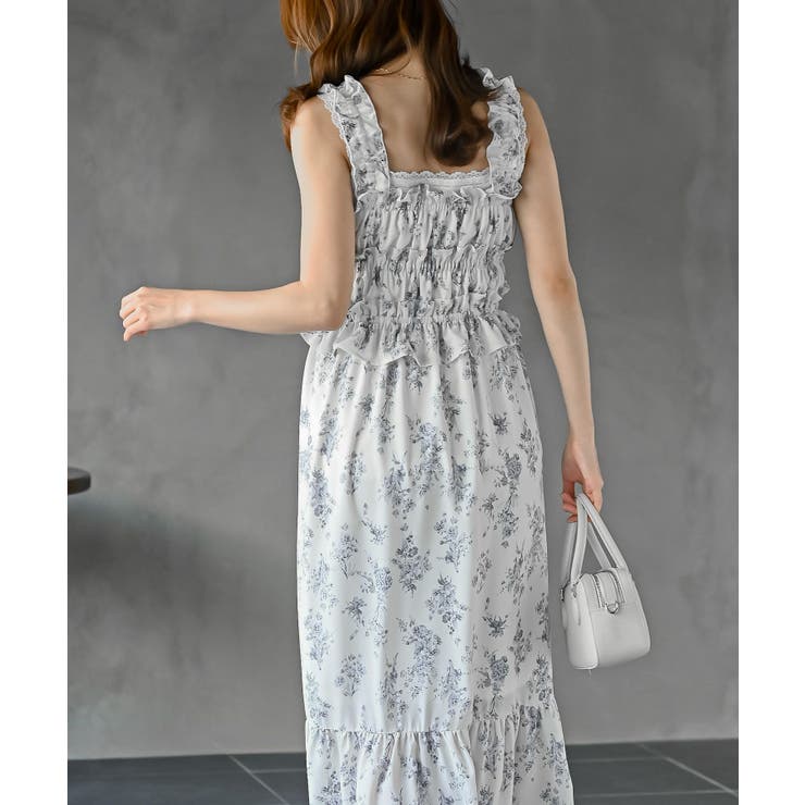 リボン付きシャーリングキャミワンピース | rps | 詳細画像4 