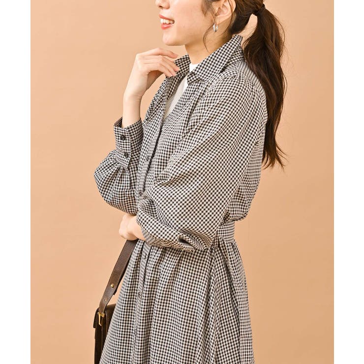 Dカンベルト付きチェックワンピース[品番：RPSW0000659]｜rps（アール