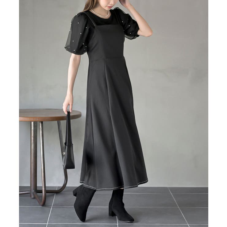 シャツブルゾン×キャミワンピースセットアップ[品番：RPSW0003024