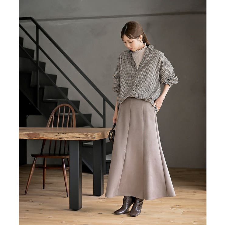 ＢＡＣＫレースアップ裾タックチェックブラウス | rps | 詳細画像18 