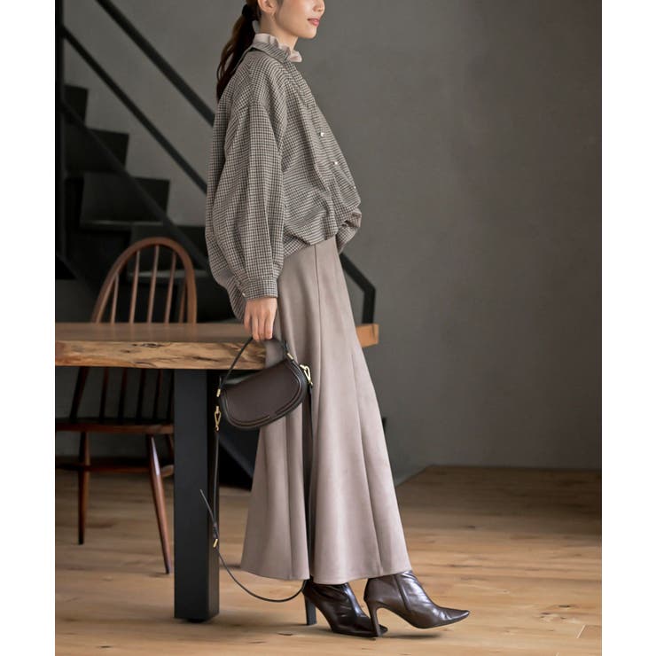 ＢＡＣＫレースアップ裾タックチェックブラウス | rps | 詳細画像21 